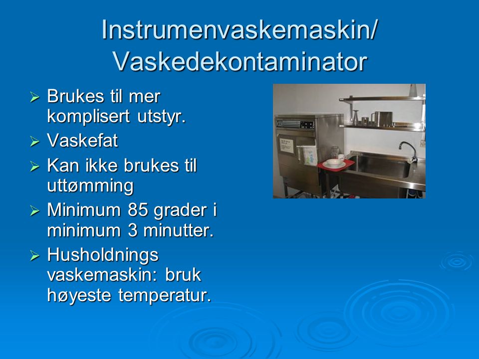 Instrumenvaskemaskin/ Vaskedekontaminator