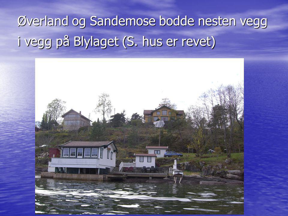 Øverland og Sandemose bodde nesten vegg i vegg på Blylaget (S