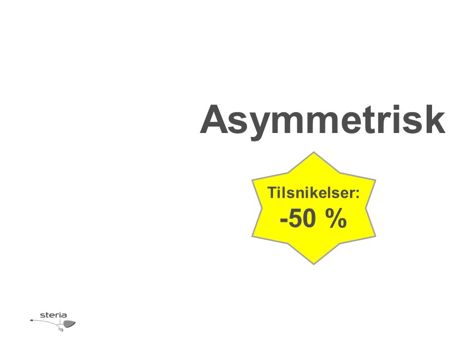 Asymmetrisk Tilsnikelser: -50 %