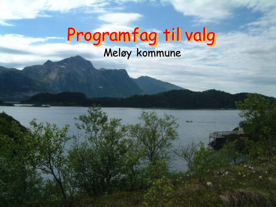 Programfag til valg Meløy kommune
