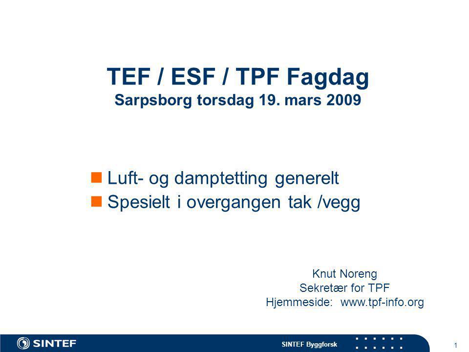 TEF / ESF / TPF Fagdag Sarpsborg torsdag 19. mars 2009