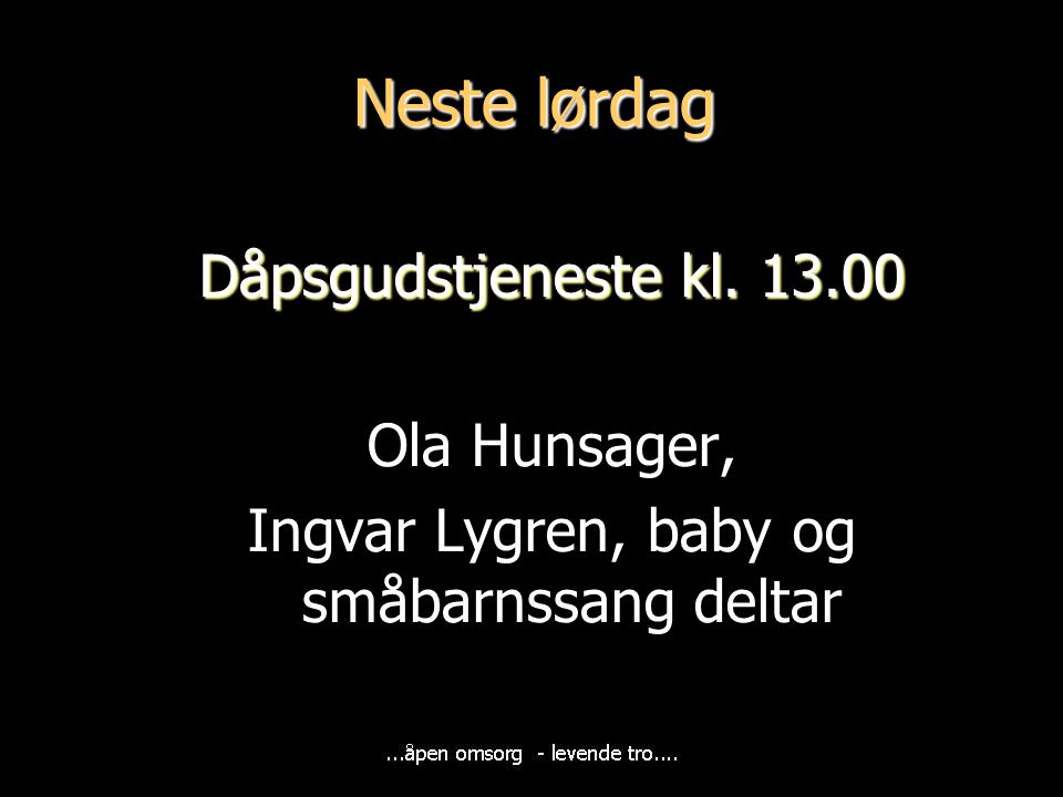 Ingvar Lygren, baby og småbarnssang deltar