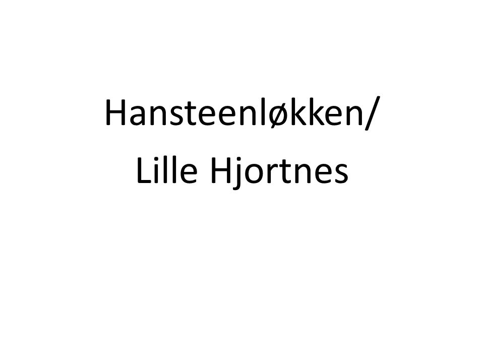 Hansteenløkken/ Lille Hjortnes