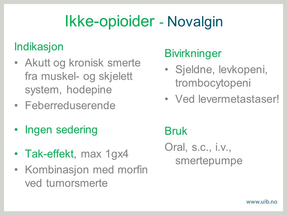 Ikke-opioider - Novalgin