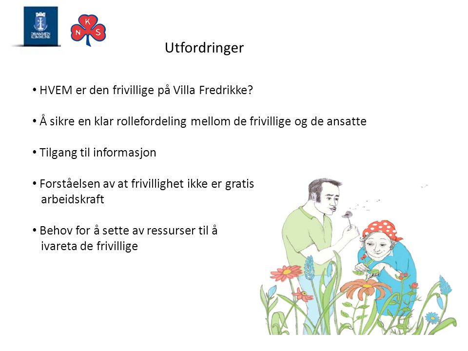 Utfordringer HVEM er den frivillige på Villa Fredrikke