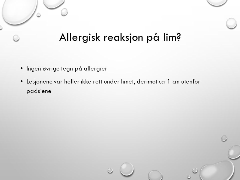 Allergisk reaksjon på lim