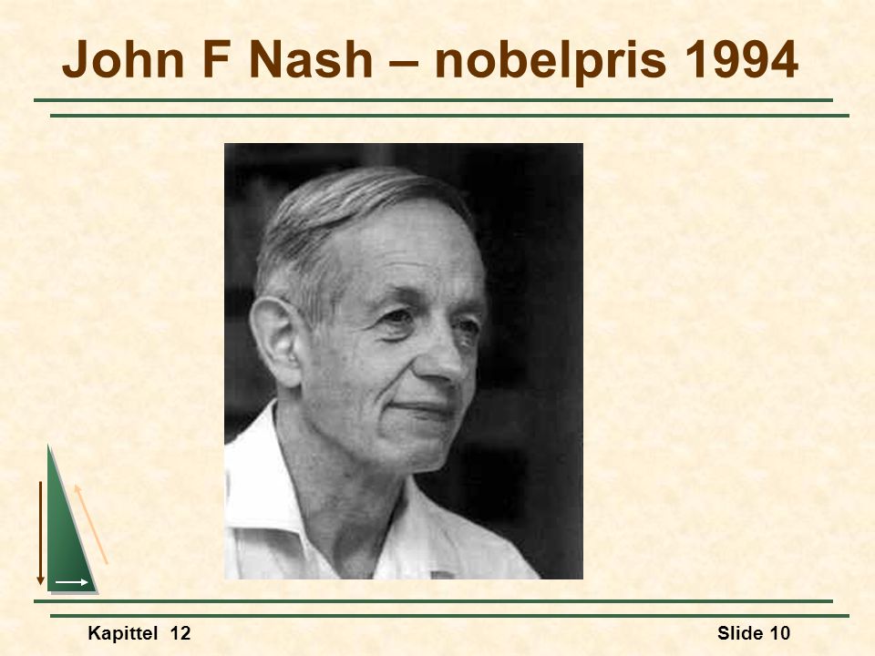 John F Nash – nobelpris 1994 Kapittel 12