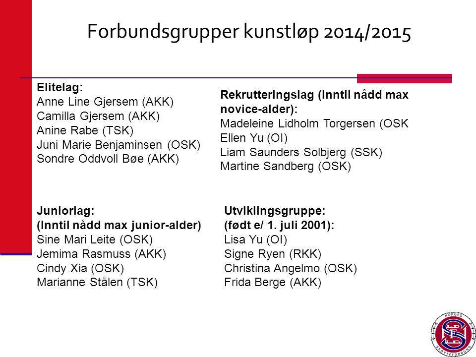Forbundsgrupper kunstløp 2014/2015