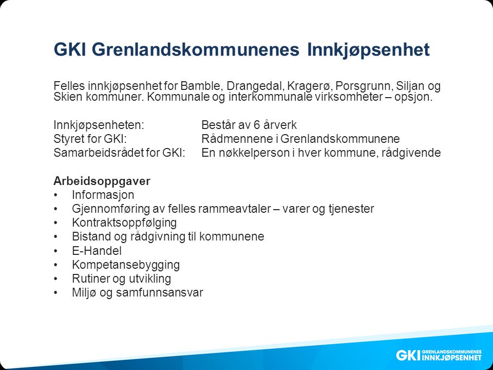 GKI Grenlandskommunenes Innkjøpsenhet