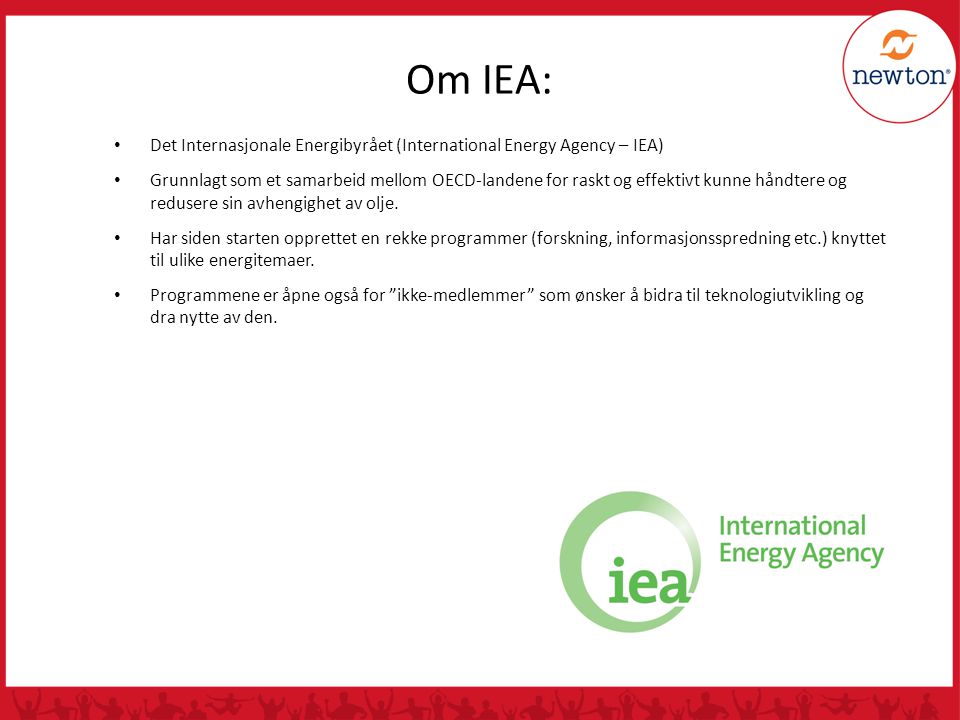 Om IEA: Det Internasjonale Energibyrået (International Energy Agency – IEA)