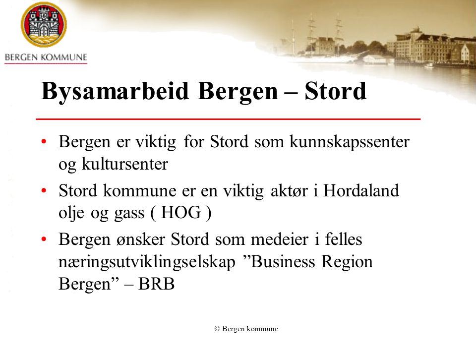 Bysamarbeid Bergen – Stord