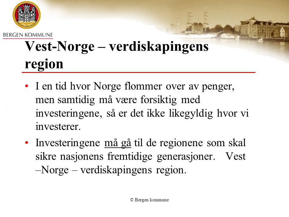 Vest-Norge – verdiskapingens region