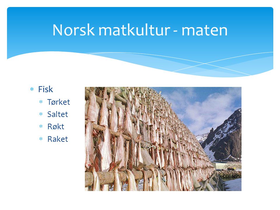 Norsk matkultur - maten