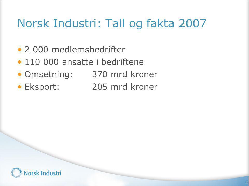 Norsk Industri: Tall og fakta 2007