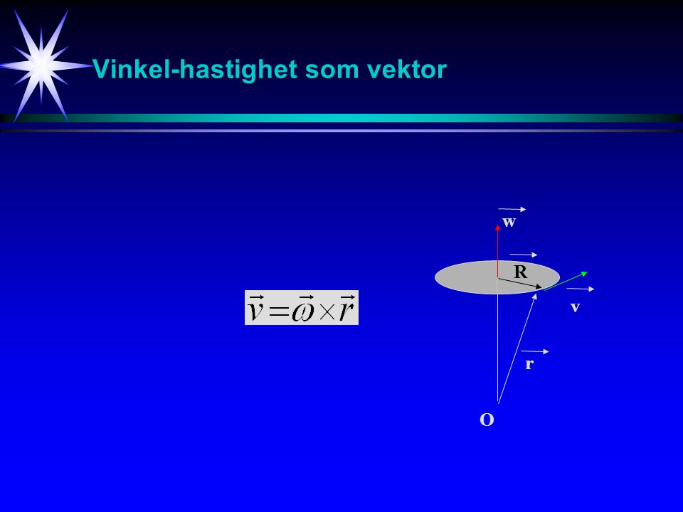 Vinkel-hastighet som vektor