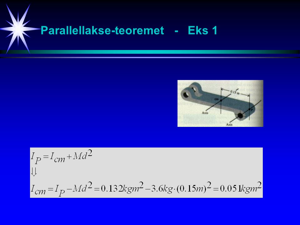 Parallellakse-teoremet - Eks 1
