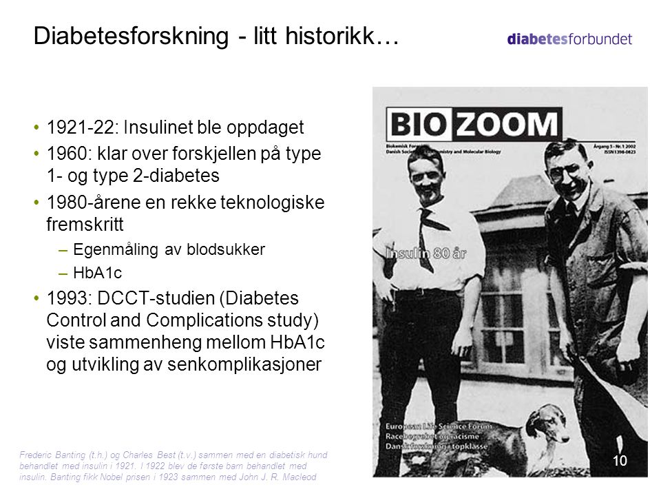Diabetesforskning - litt historikk…
