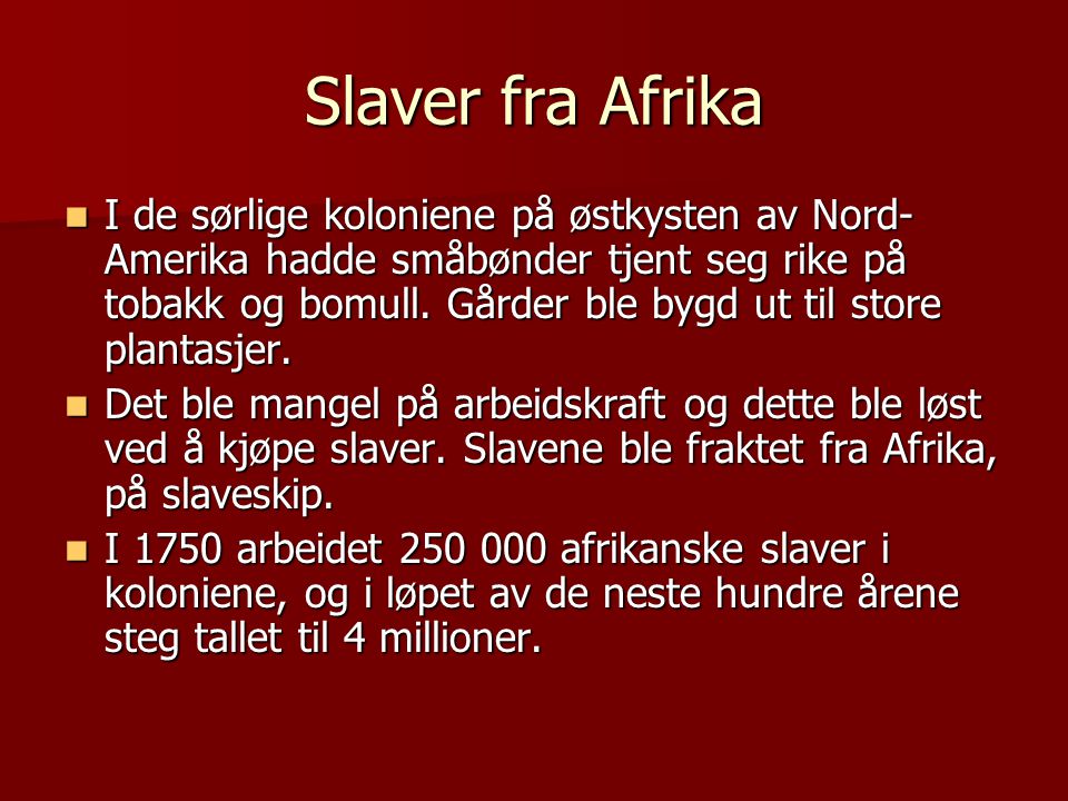 Slaver fra Afrika