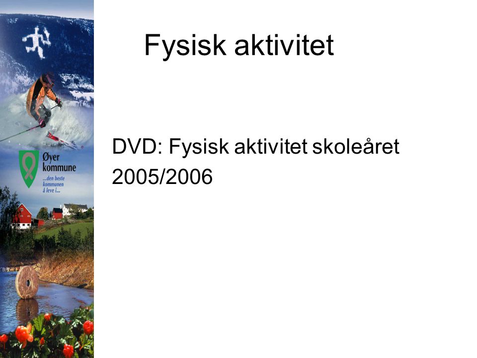 Fysisk aktivitet DVD: Fysisk aktivitet skoleåret 2005/2006