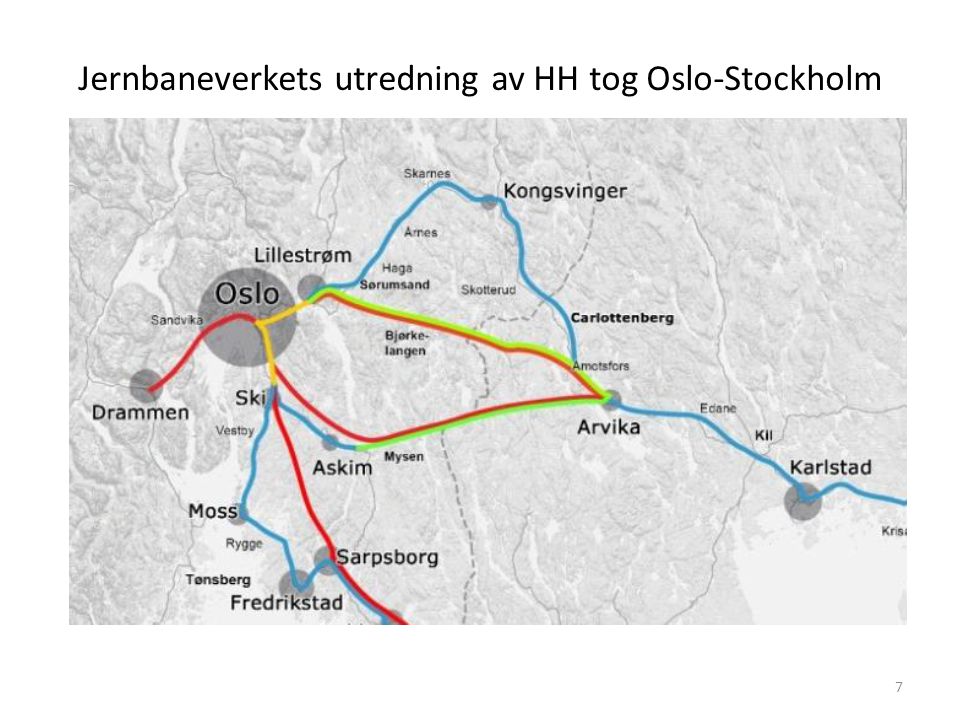 Jernbaneverkets utredning av HH tog Oslo-Stockholm