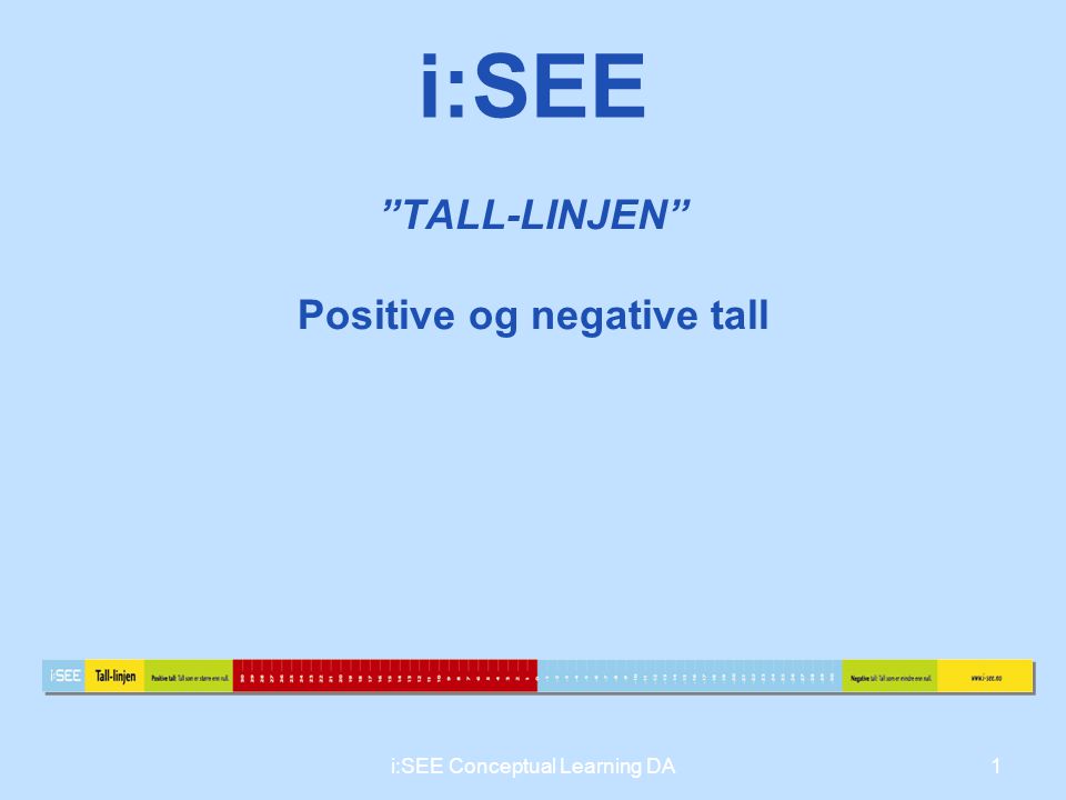 TALL-LINJEN Positive og negative tall