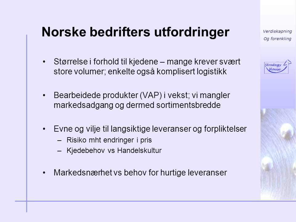 Norske bedrifters utfordringer