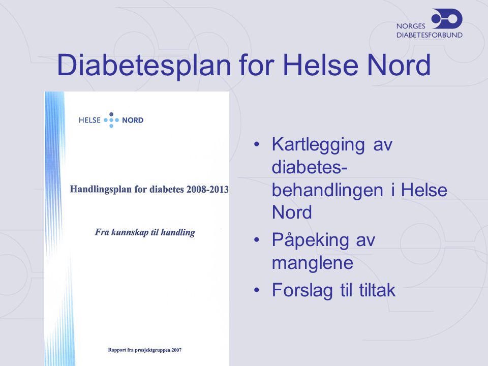 Diabetesplan for Helse Nord