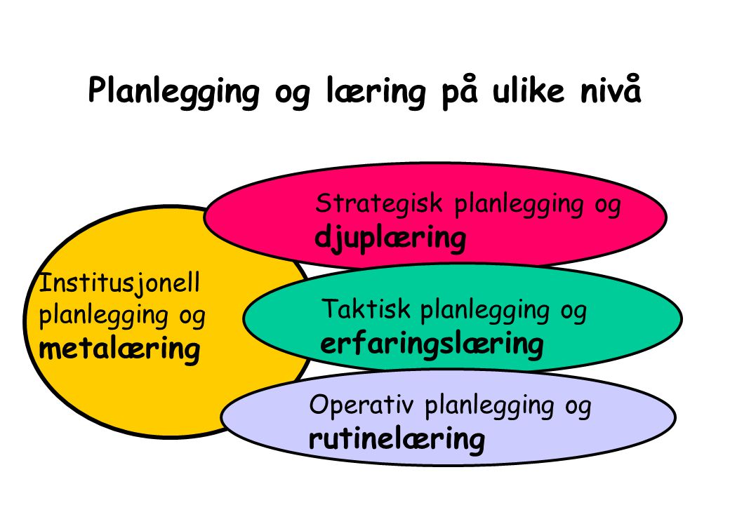 Planlegging og læring på ulike nivå