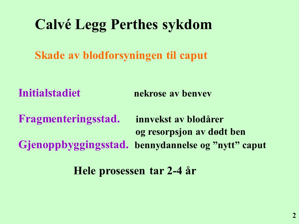 Calvé Legg Perthes sykdom