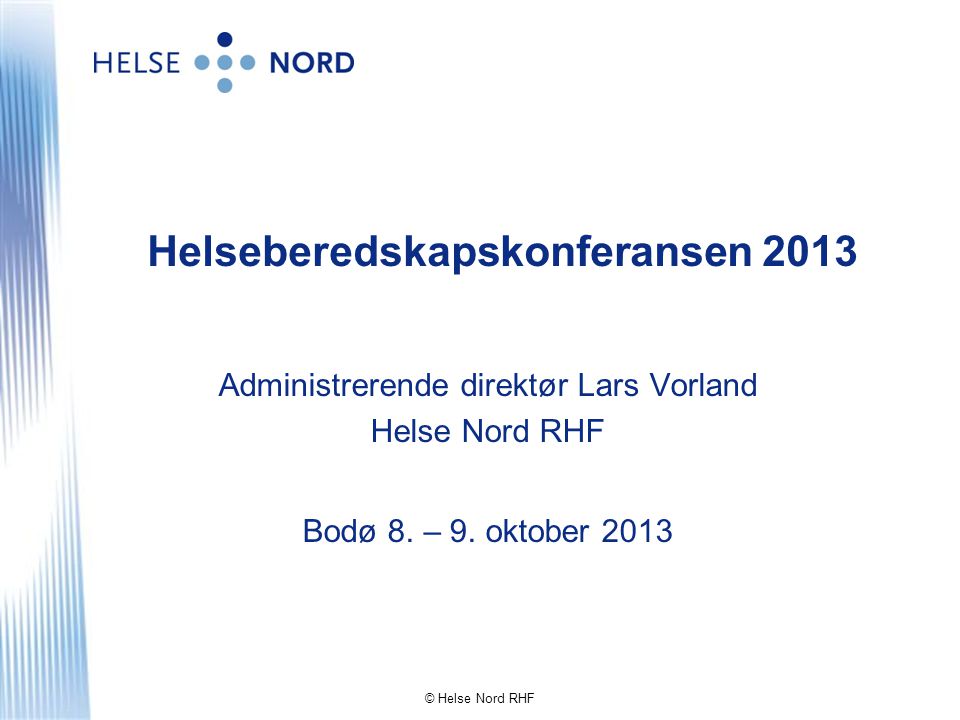 Helseberedskapskonferansen 2013