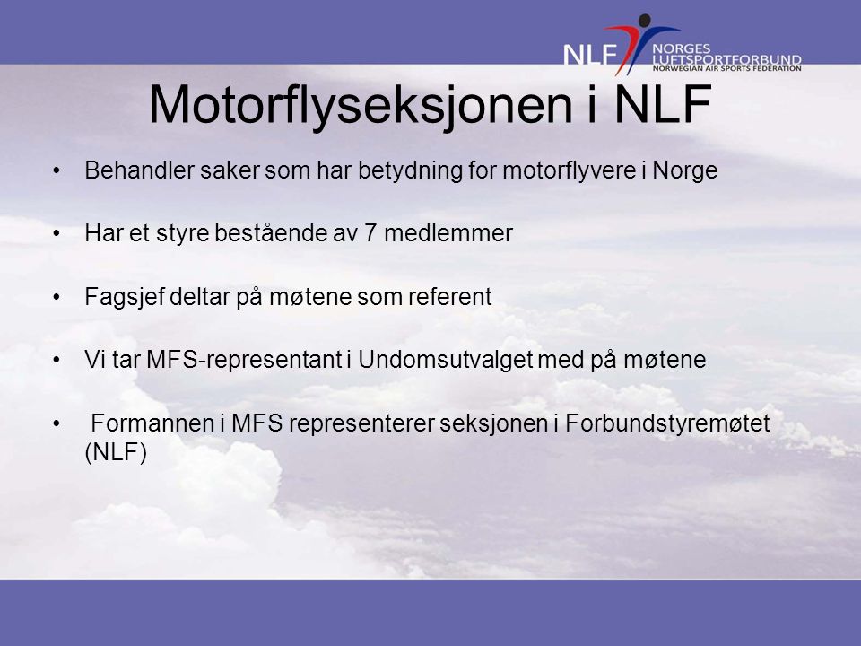Motorflyseksjonen i NLF
