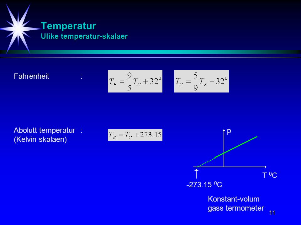 Temperatur Ulike temperatur-skalaer