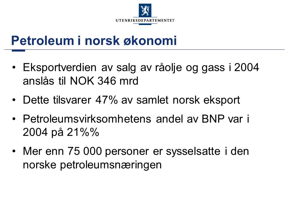 Petroleum i norsk økonomi