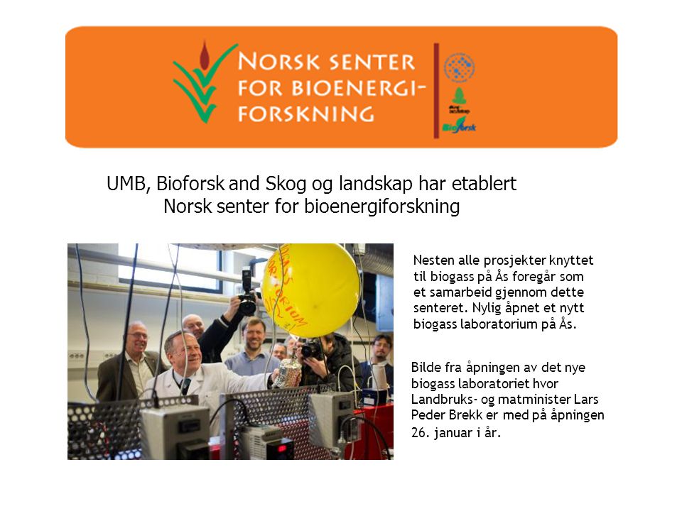 UMB, Bioforsk and Skog og landskap har etablert