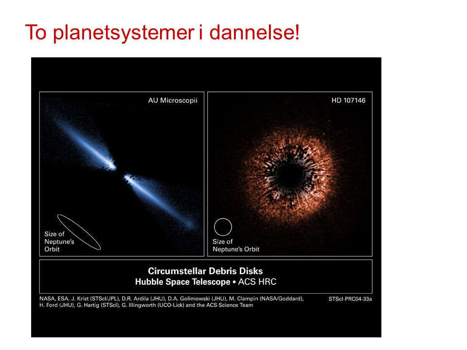 To planetsystemer i dannelse!