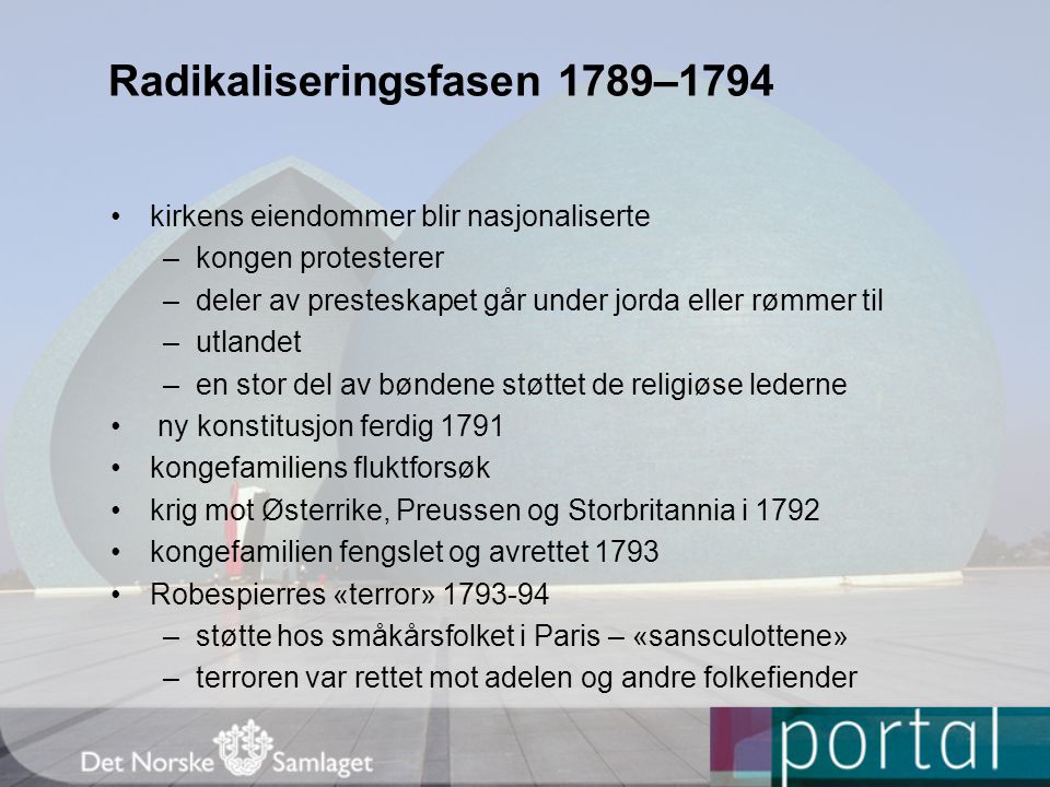 Radikaliseringsfasen 1789–1794