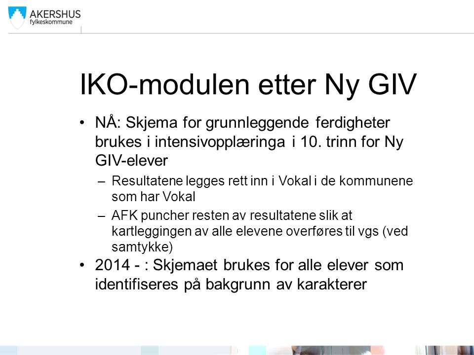 IKO-modulen etter Ny GIV
