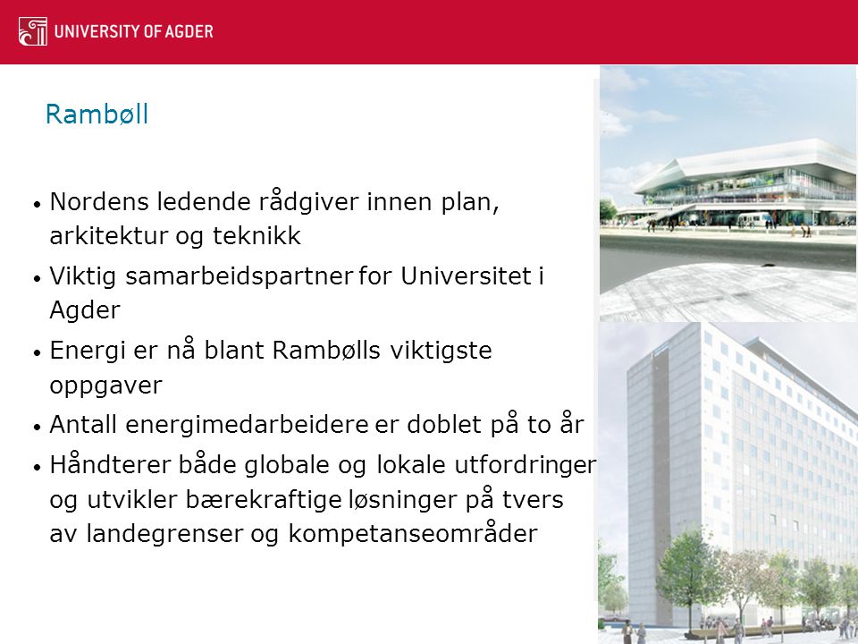 Rambøll Nordens ledende rådgiver innen plan, arkitektur og teknikk