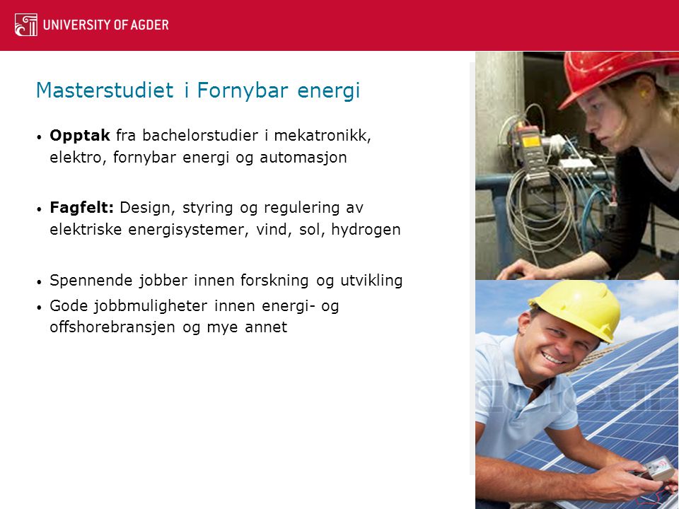 Masterstudiet i Fornybar energi
