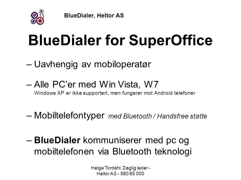 BlueDialer for SuperOffice