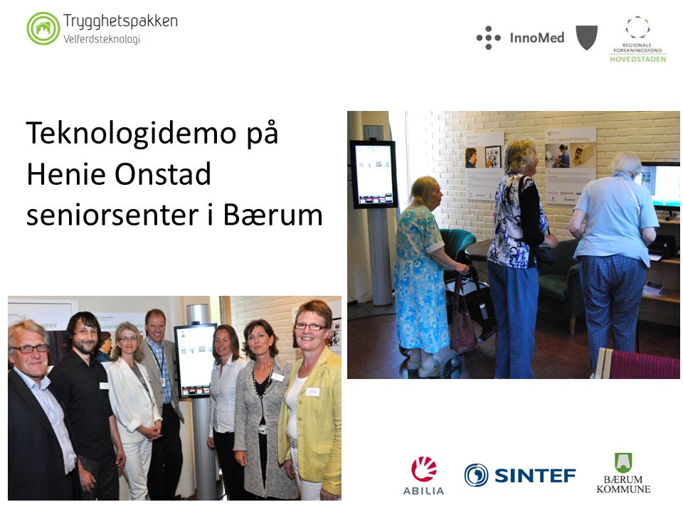 Teknologidemo på Henie Onstad seniorsenter i Bærum