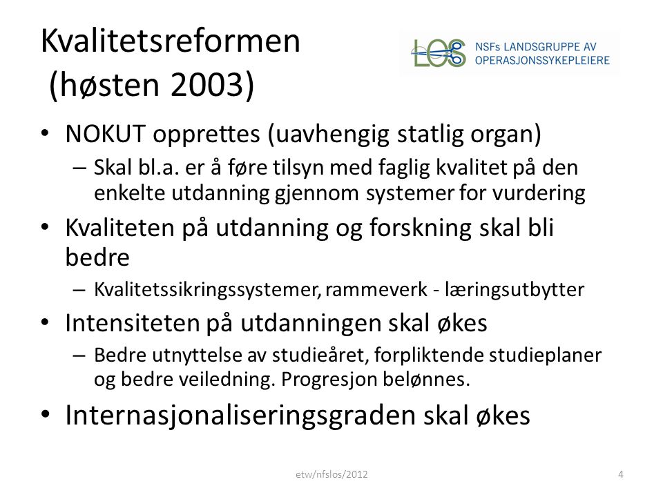 Kvalitetsreformen (høsten 2003)