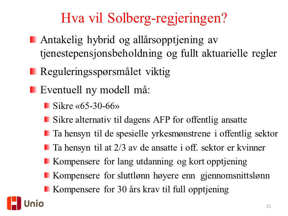 Hva vil Solberg-regjeringen