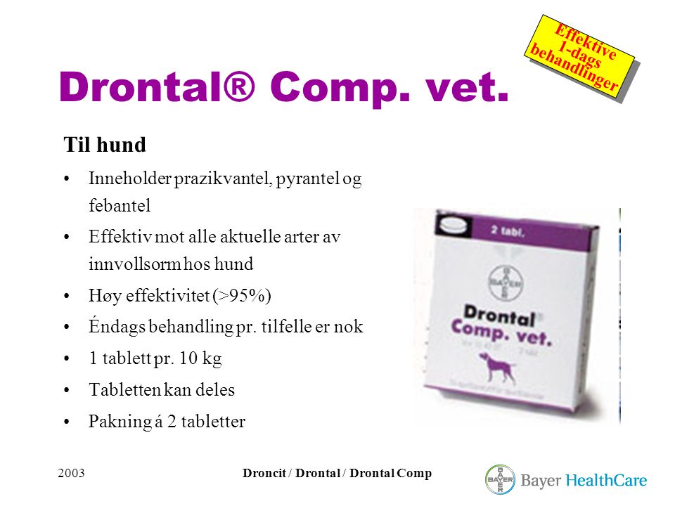 Drontal® Comp. vet. Til hund
