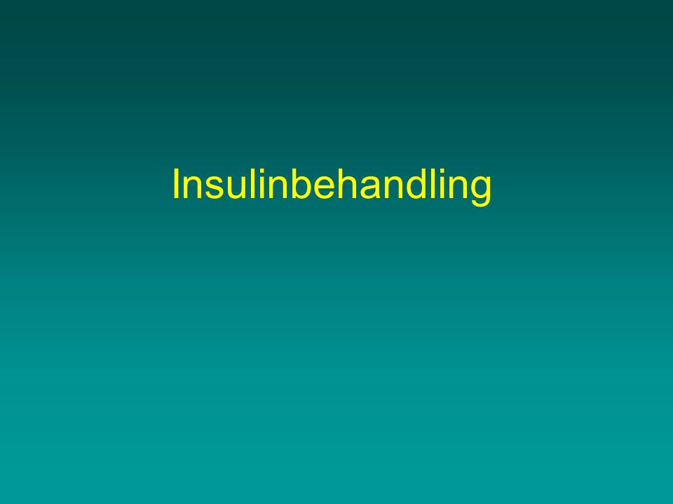 Insulinbehandling