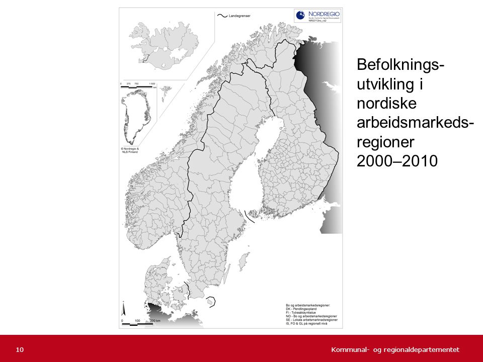 Befolknings-utvikling i nordiske arbeidsmarkeds-regioner