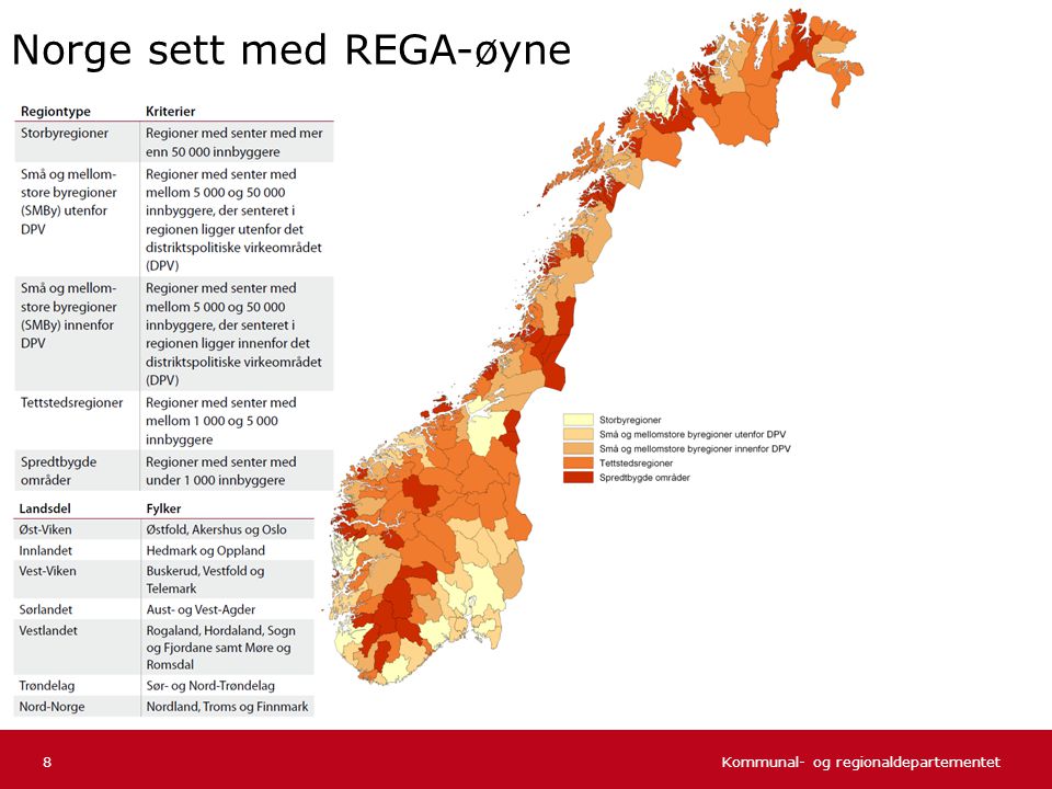 Norge sett med REGA-øyne