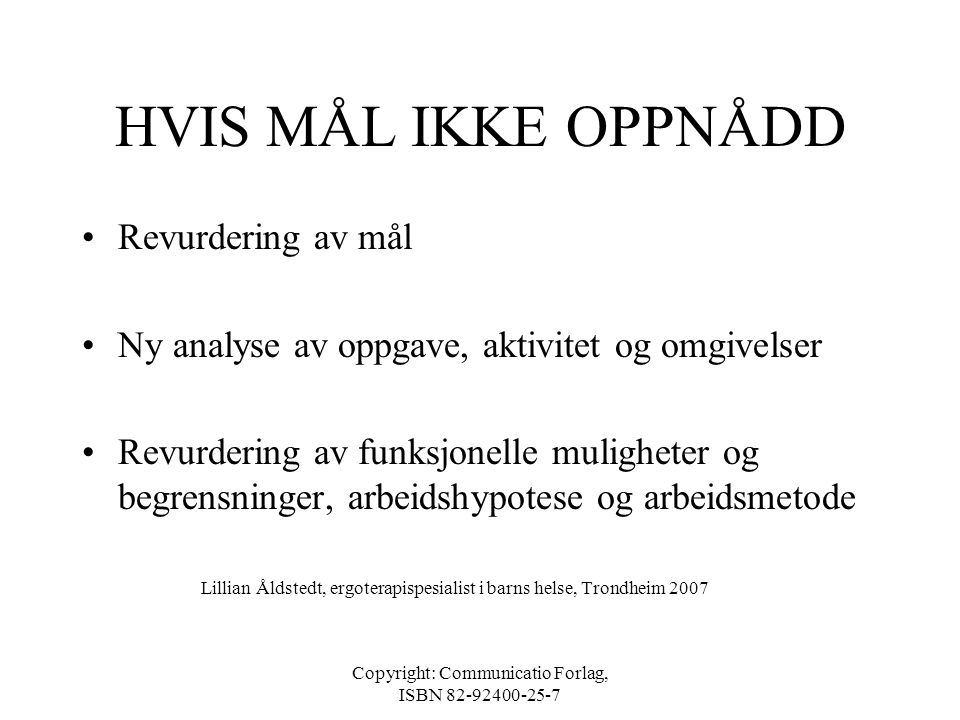 Copyright: Communicatio Forlag, ISBN