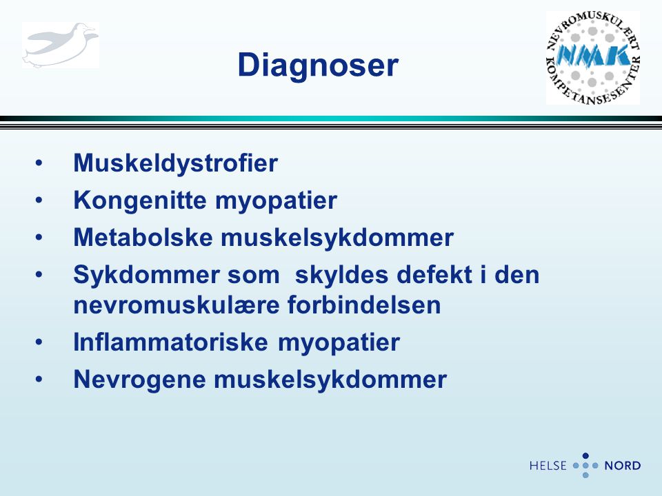 Diagnoser Muskeldystrofier Kongenitte myopatier