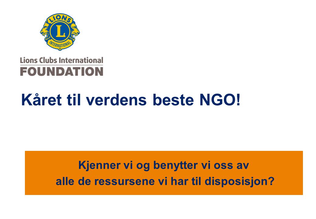 Kåret til verdens beste NGO!